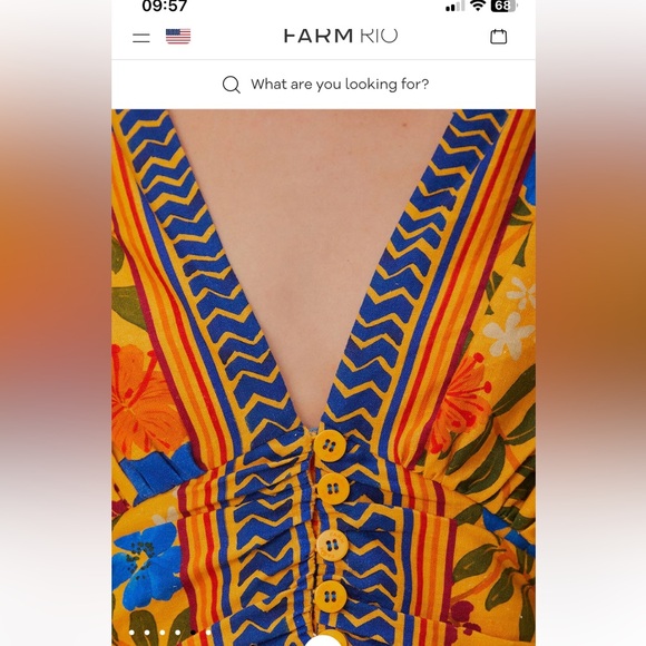 Farm Rio Yellow Floral Crop Top - Picture 10 of 13